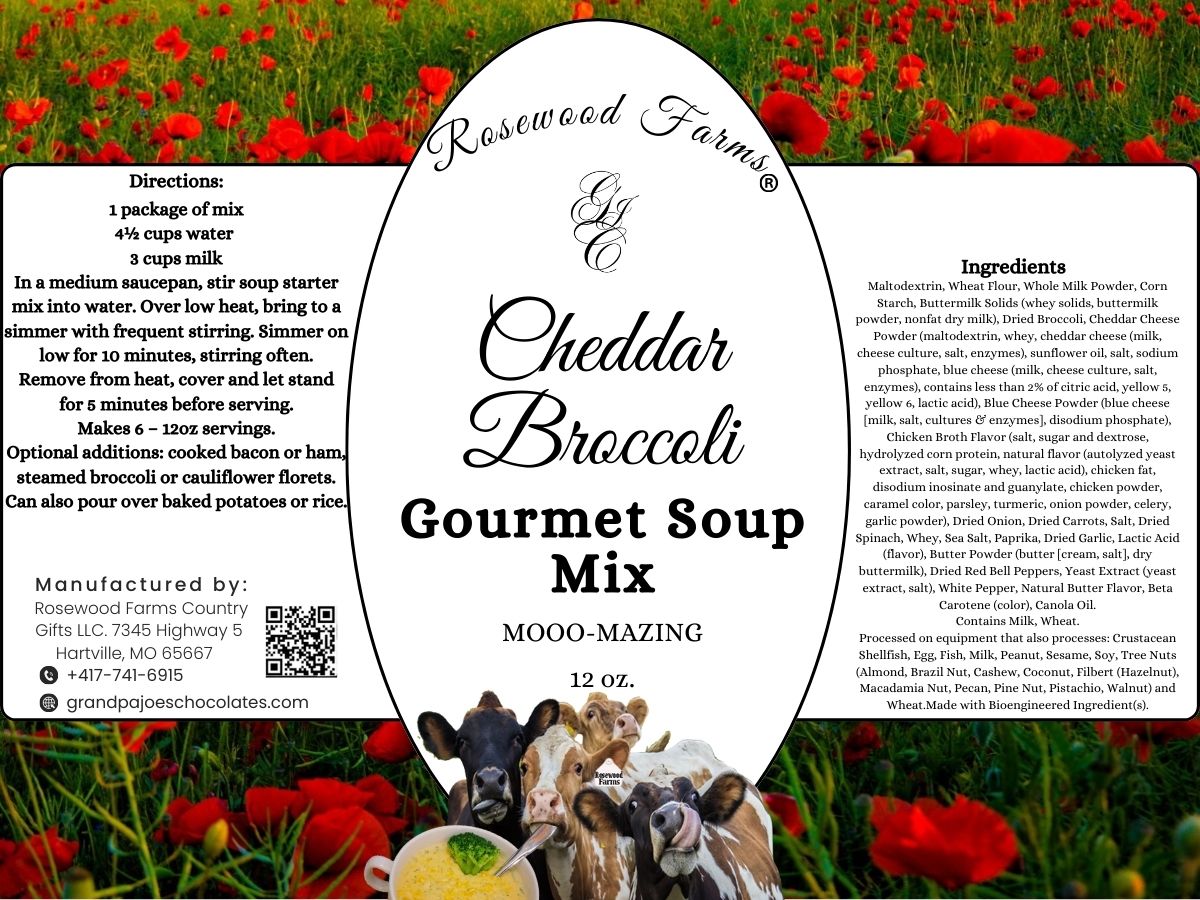 Cheddar Broccoli Soup - Grandpa Joe's Chocolates