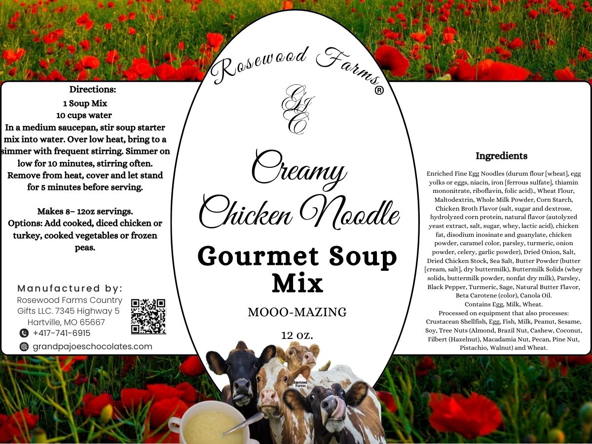 Creamy Chicken Noodle Soup - Grandpa Joe's Chocolates