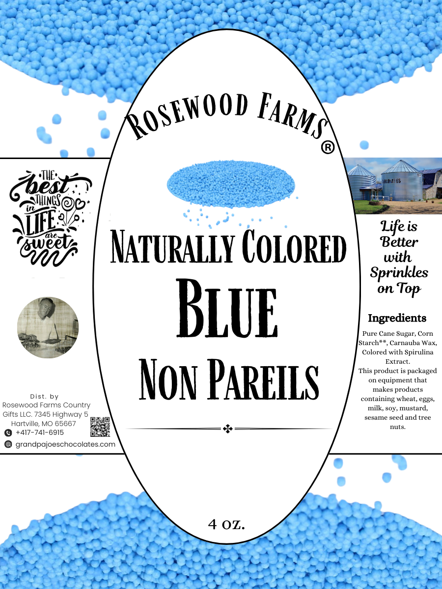 Naturally Colored Blue NonPareils - Grandpa Joe's Chocolates