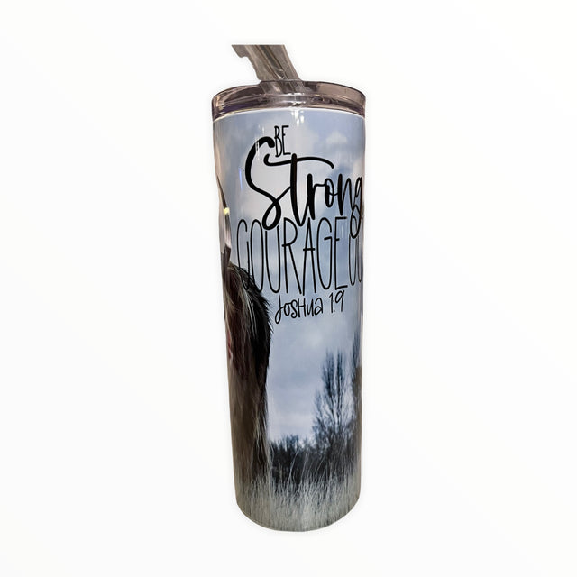 Be Strong & Courageous Tumbler - Grandpa Joe's Chocolates