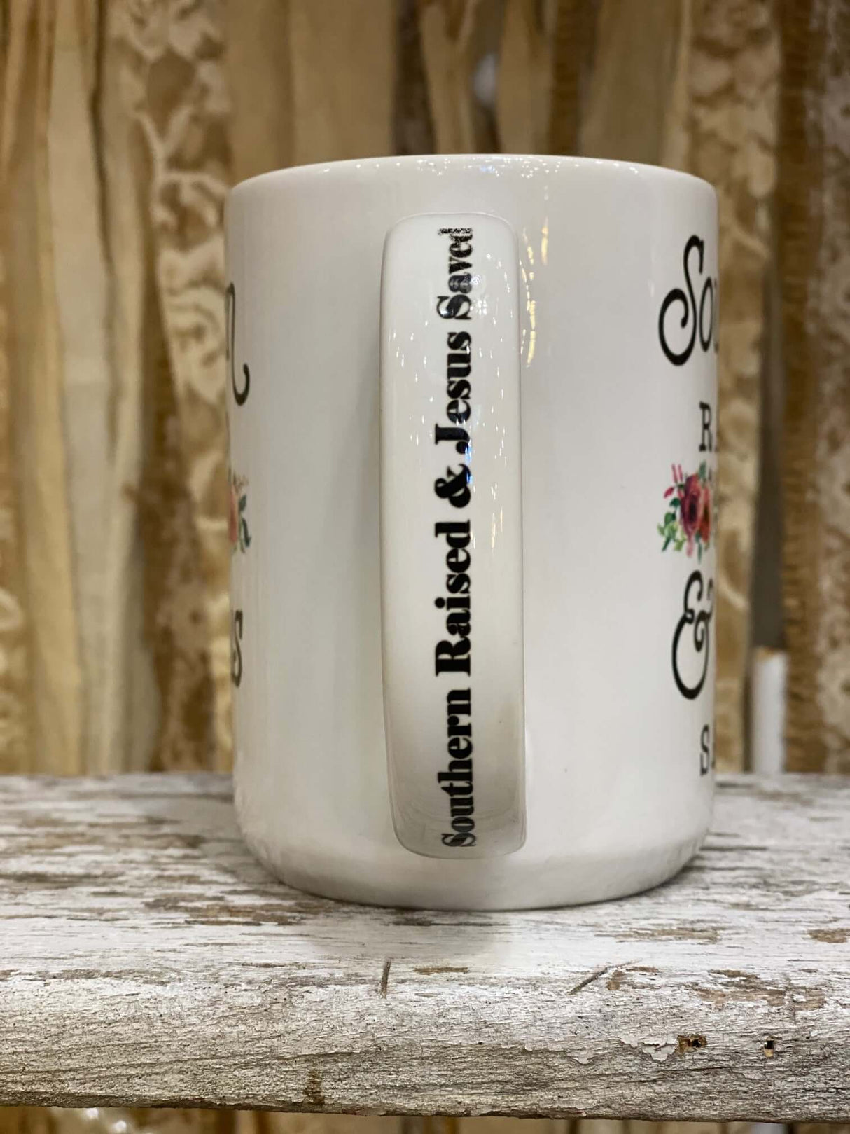 Southern Raised & Jesus Saved Mug - Grandpa Joe's Chocolates
