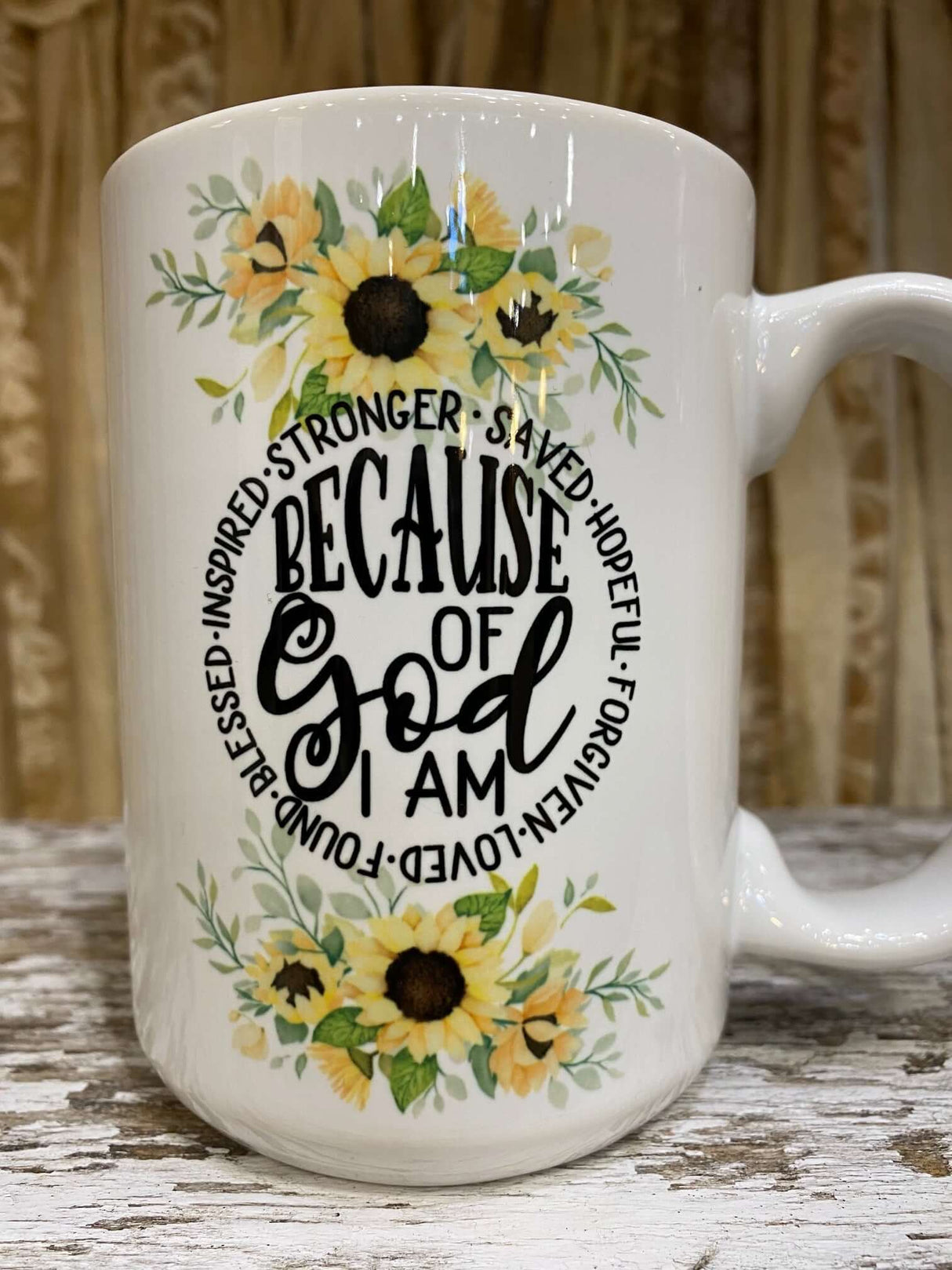 Because of God Mug - Grandpa Joe's Chocolates