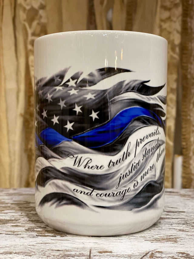 Back The Blue Mug - Grandpa Joe's Chocolates