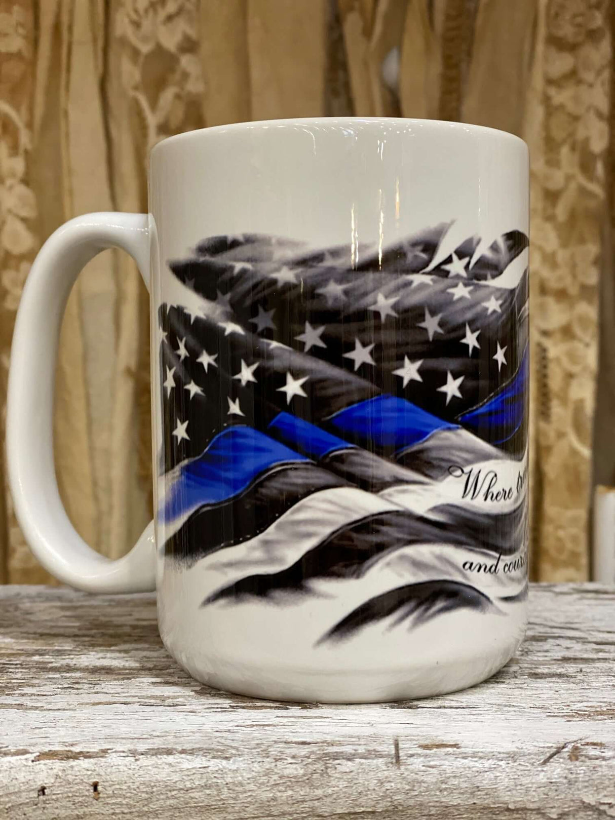 Back The Blue Mug - Grandpa Joe's Chocolates