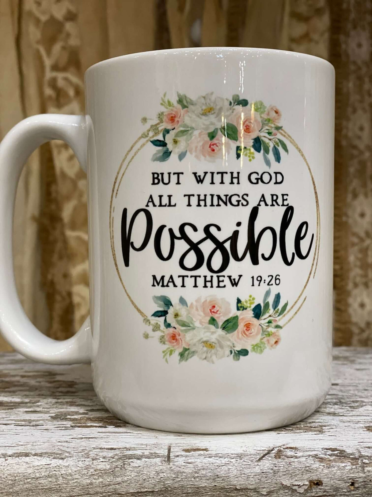With God All Things Are Possible Mug - Grandpa Joe's Chocolates