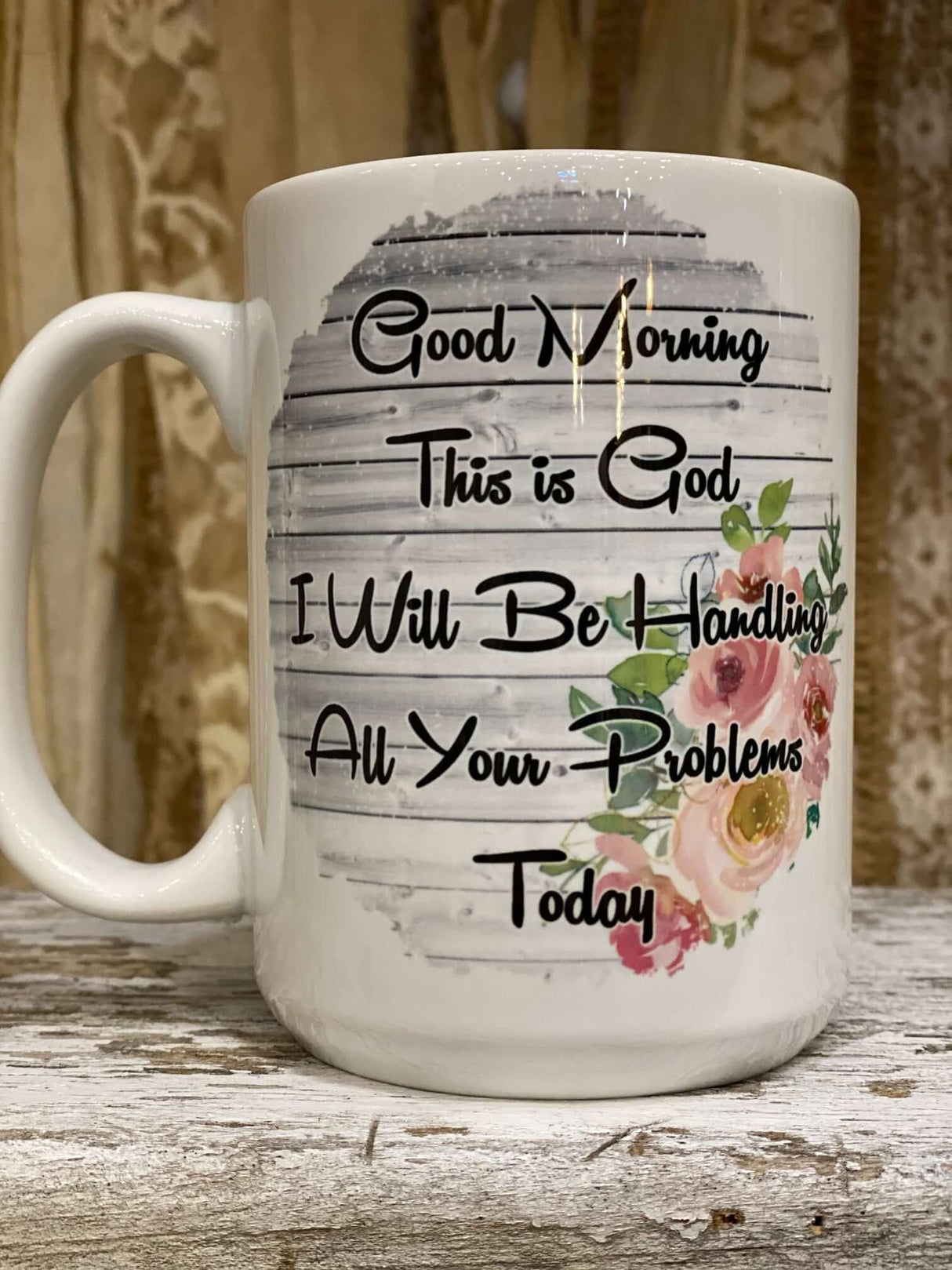 Good Morning This is God Mug - Grandpa Joe's Chocolates