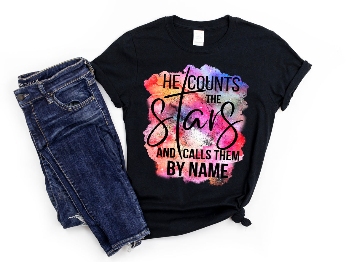 He Counts the Stars Graphic Tee - Grandpa Joe's Chocolates