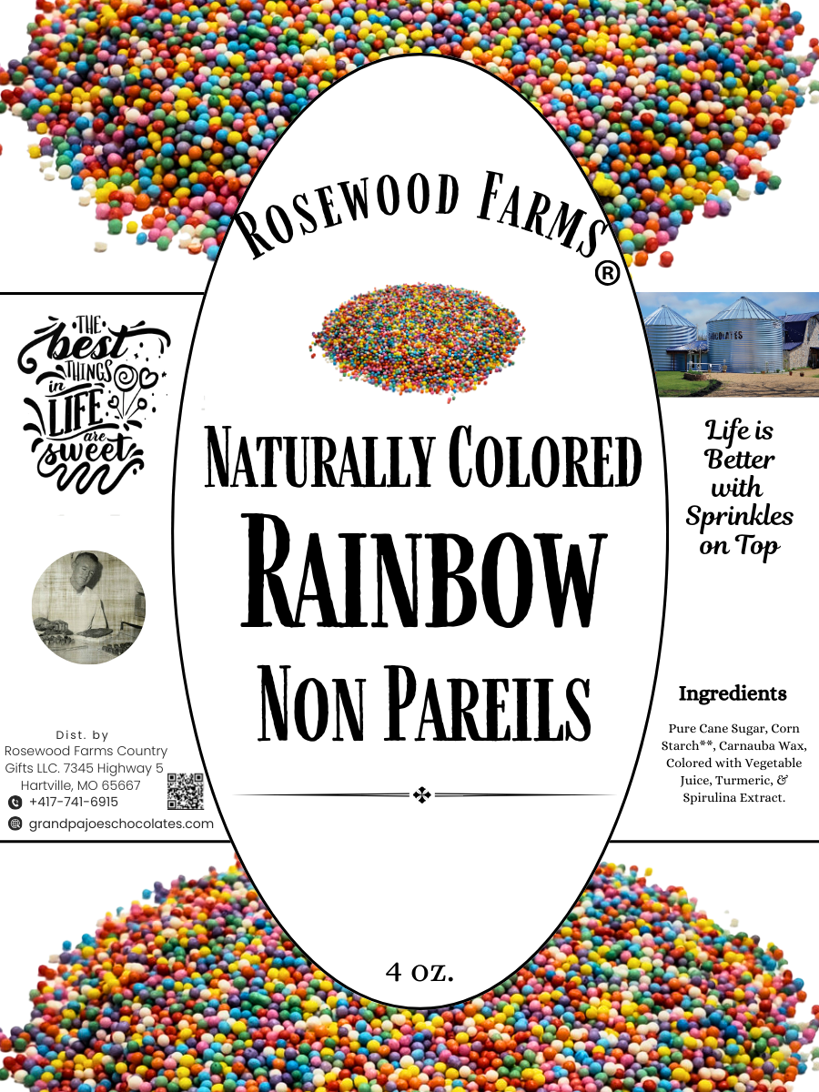 Naturally Colored Rainbow NonPareils - Grandpa Joe's Chocolates