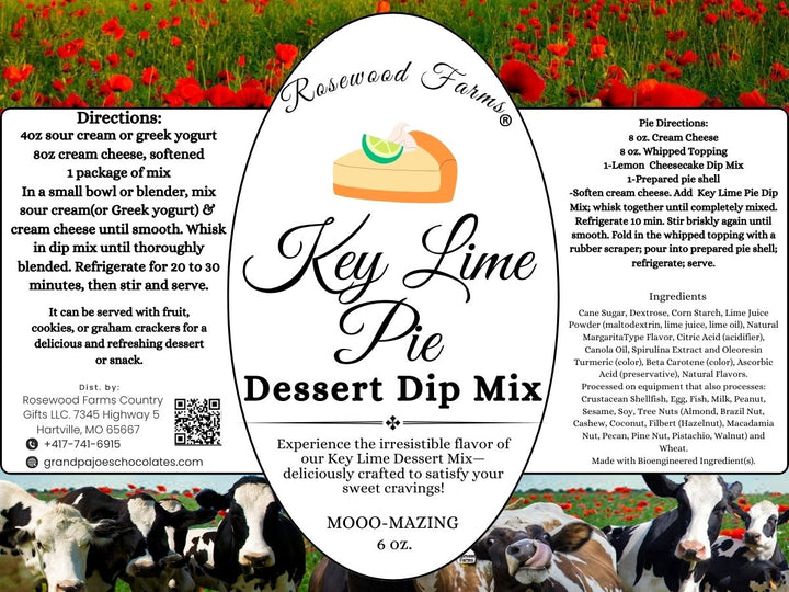 Heavenly Key Lime Dessert Dip Mix - Grandpa Joe's Chocolates