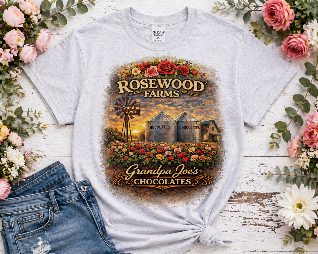 Rosewood Farms & Grandpa Joe’s Chocolates Floral Graphic Tee - Grandpa Joe's Chocolates