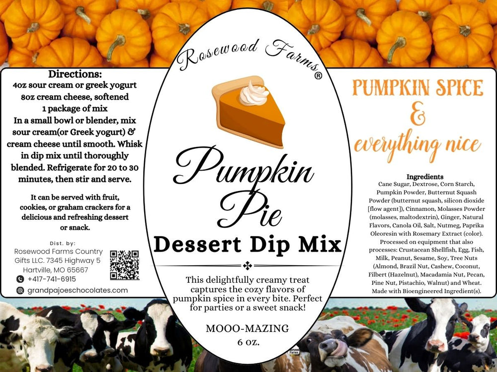 Pumpkin Pie Dessert Dip Mix - Grandpa Joe's Chocolates