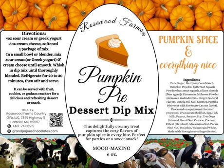 Pumpkin Pie Dessert Dip Mix - Grandpa Joe's Chocolates