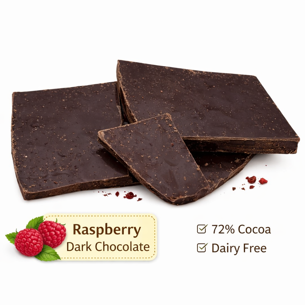 Raspberry 72% Dark Chocolate - Grandpa Joe's Chocolates