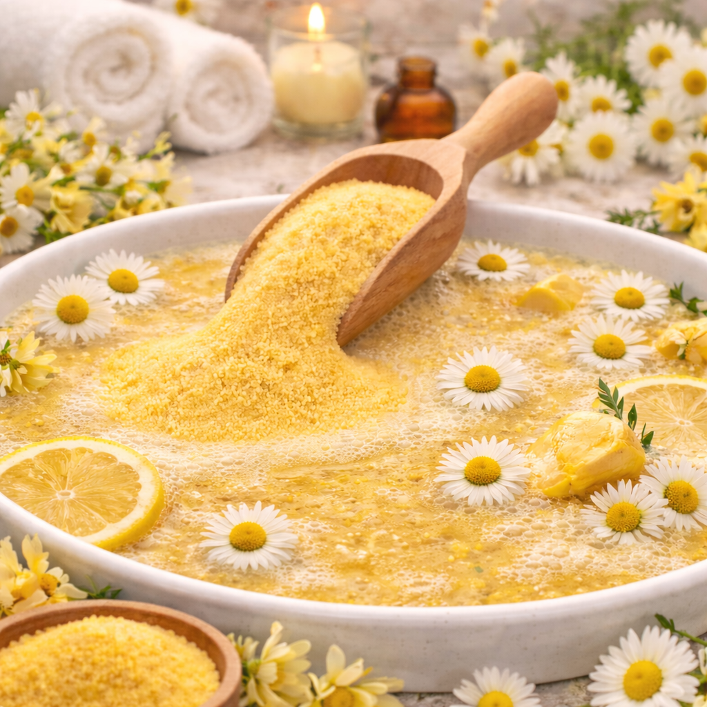 Honeysuckle with Chamomile Foaming Bath Salts - Grandpa Joe's Chocolates