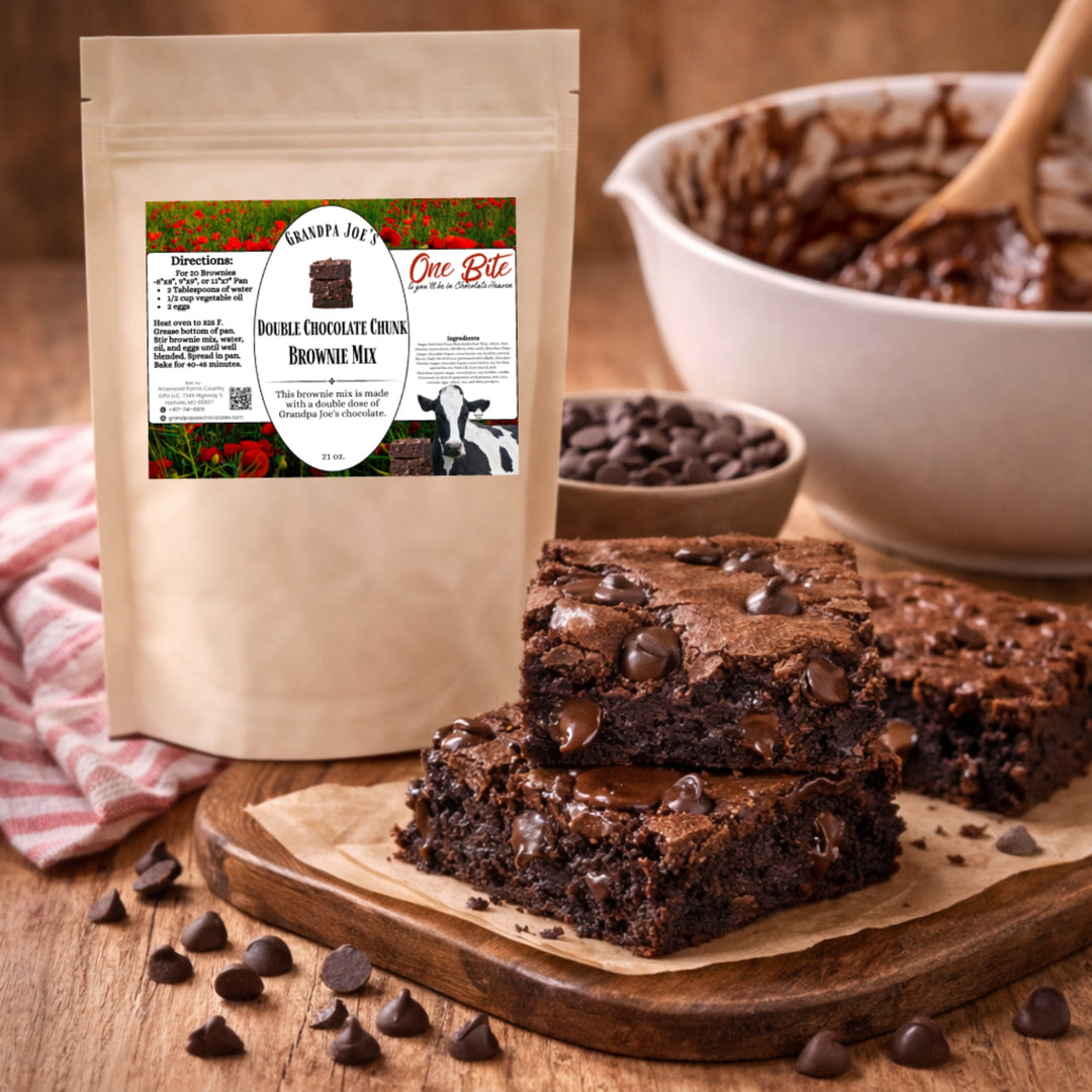 Grandpa Joe's Double Chocolate Chunk Brownie Mix - Grandpa Joe's Chocolates