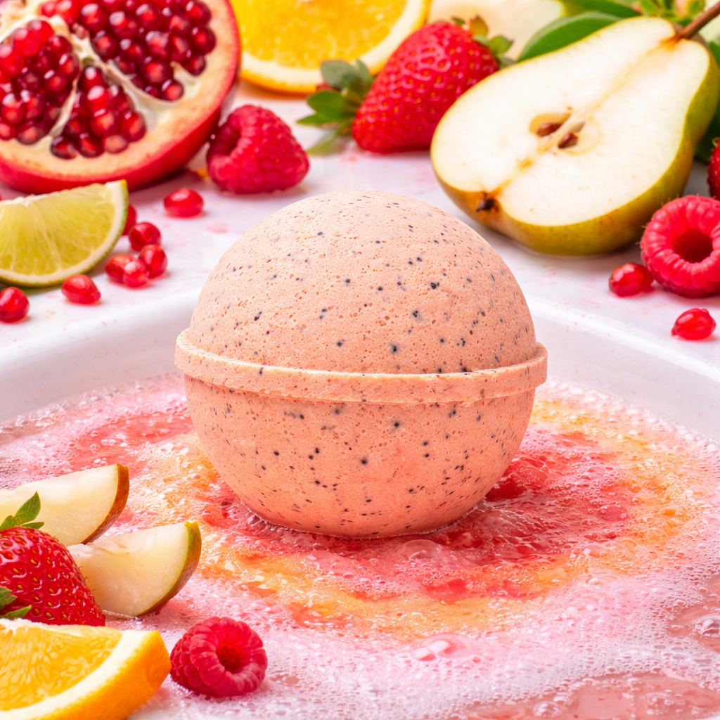 Pomegranate Pear Bath Bomb - Grandpa Joe's Chocolates
