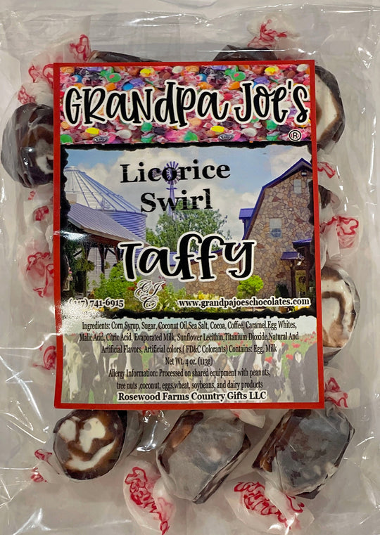 Licorice Swirl Taffy - Grandpa Joe's Chocolates