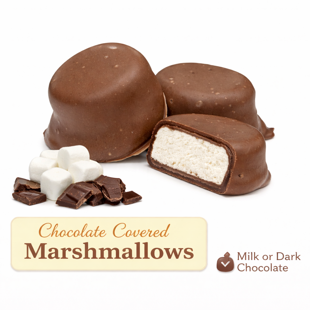 Chocolate Covered Marshmallows Perfect Portion Bag - Grandpa Joe's Chocolates