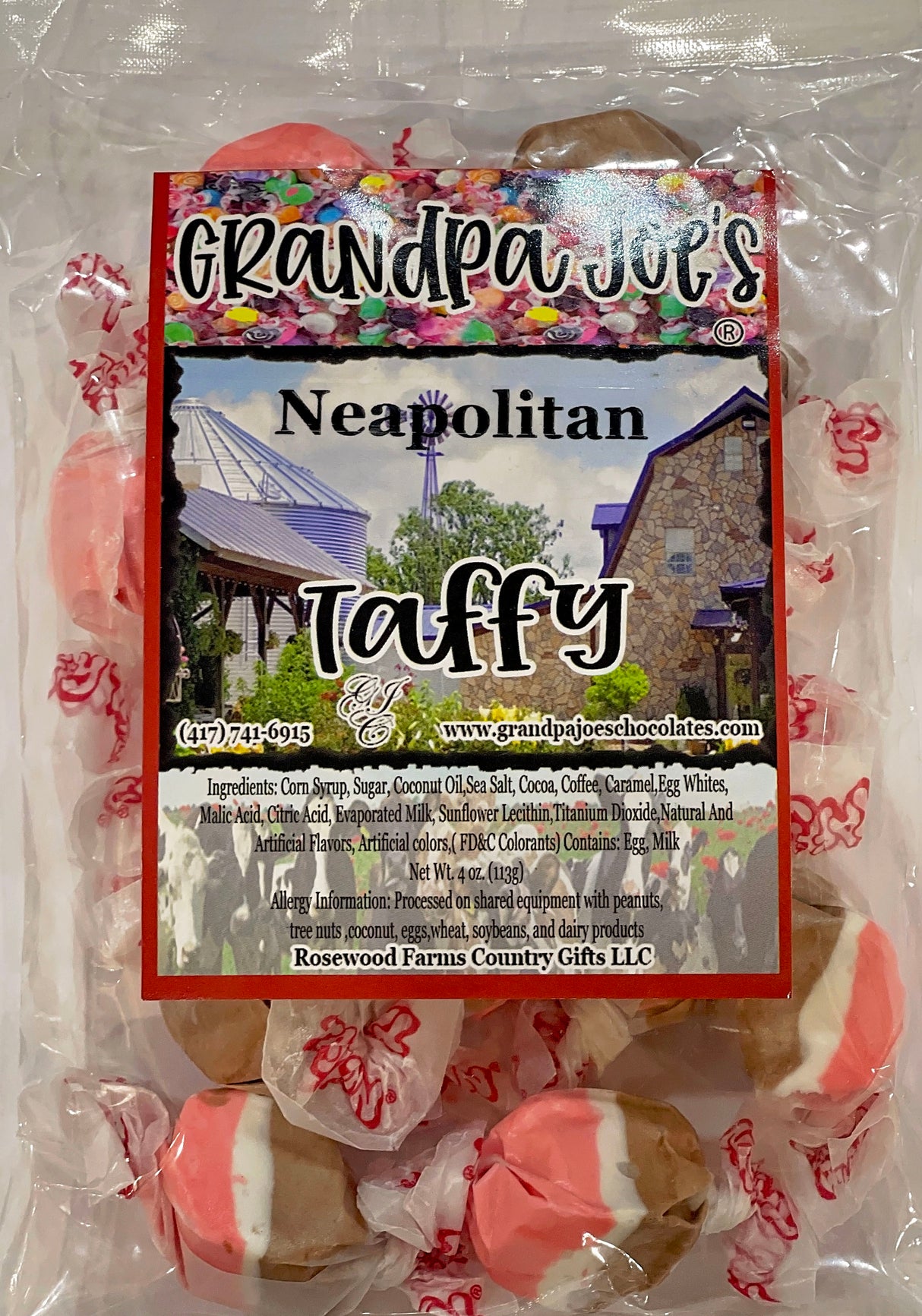 Neapolitan Taffy - Grandpa Joe's Chocolates