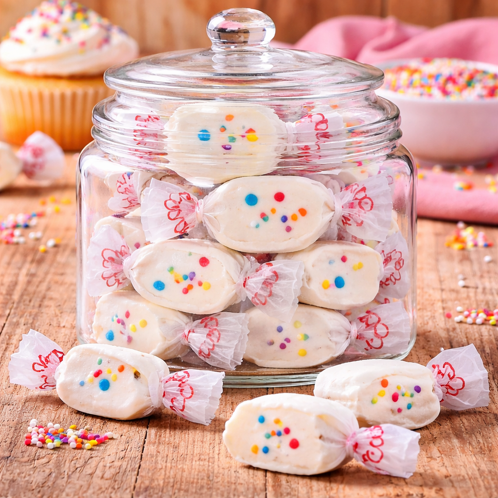 Frosted Cupcake Taffy - Grandpa Joe's Chocolates