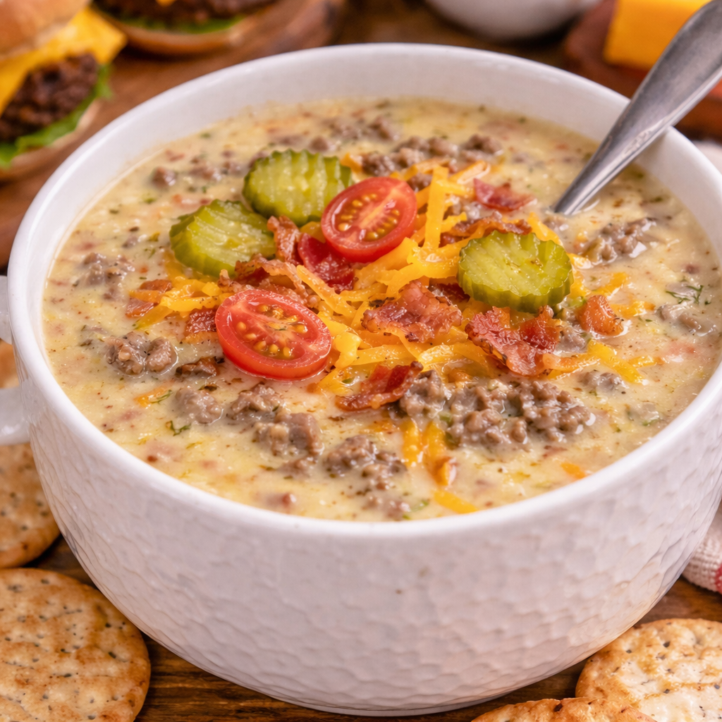 Cheeseburger Soup - Grandpa Joe's Chocolates