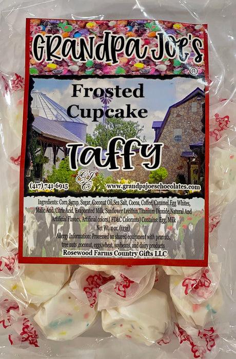 Frosted Cupcake Taffy - Grandpa Joe's Chocolates
