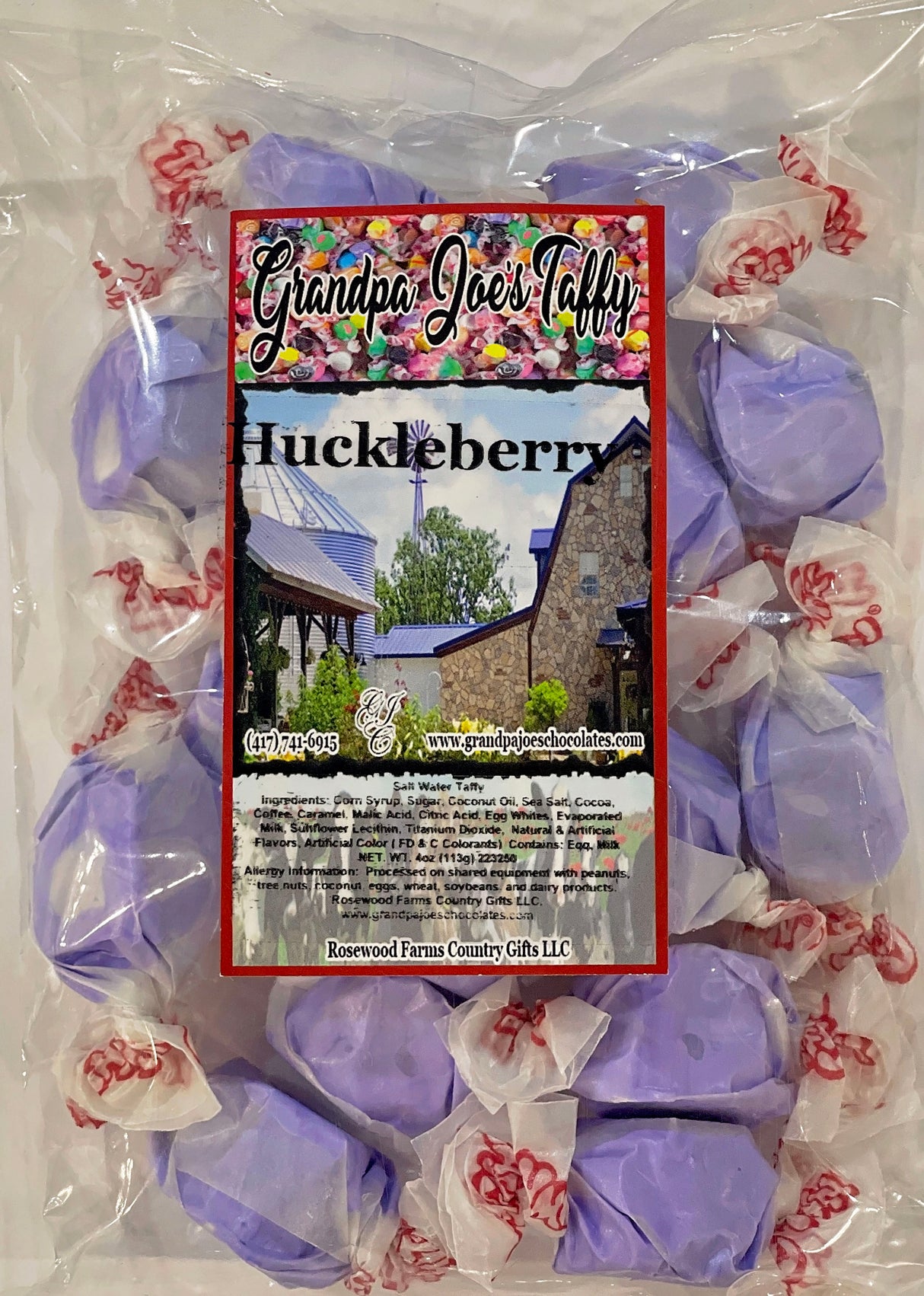 Huckleberry Taffy - Grandpa Joe's Chocolates