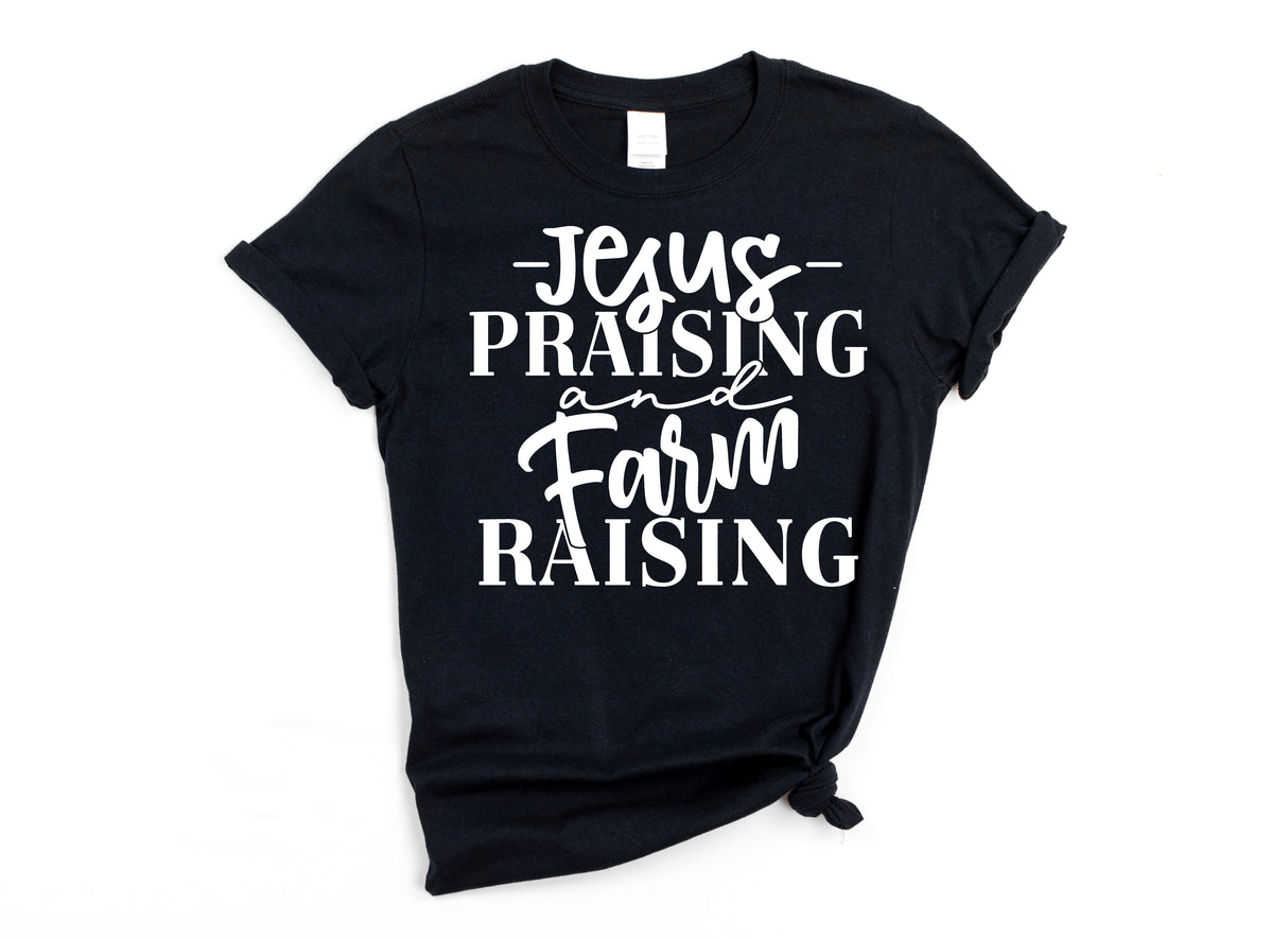 Jesus Praising & Farm Raising Graphic Tee - Grandpa Joe's Chocolates