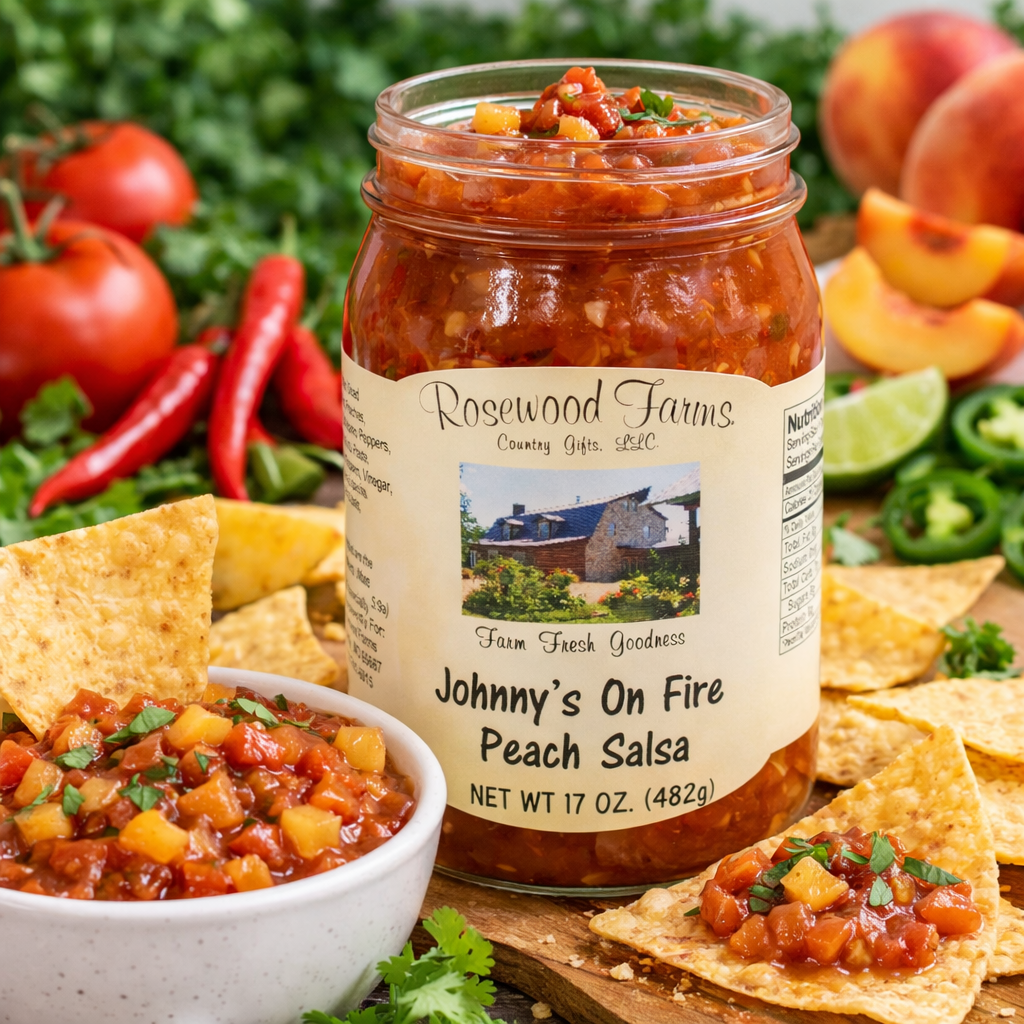 Johnny's on Fire Peach Salsa - Grandpa Joe's Chocolates