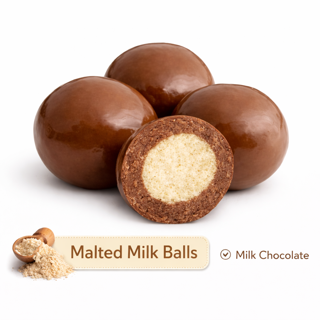 Milk Chocolate Malted Balls Perfect Portion Bag - Grandpa Joe's Chocolates