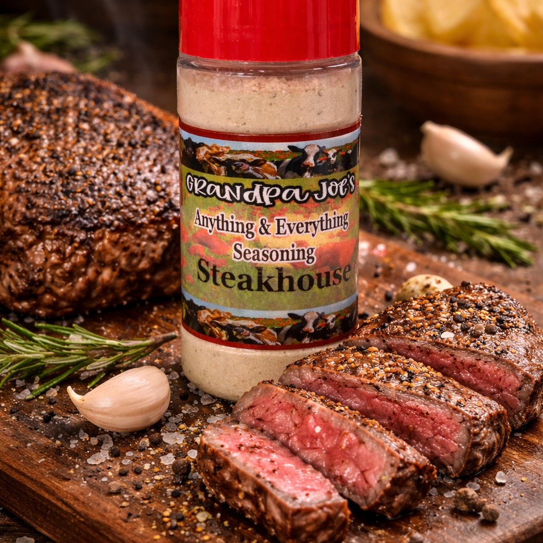 Grandpa Joe's Steakhouse Anything & Everything Seasoning - Grandpa Joe's Chocolates