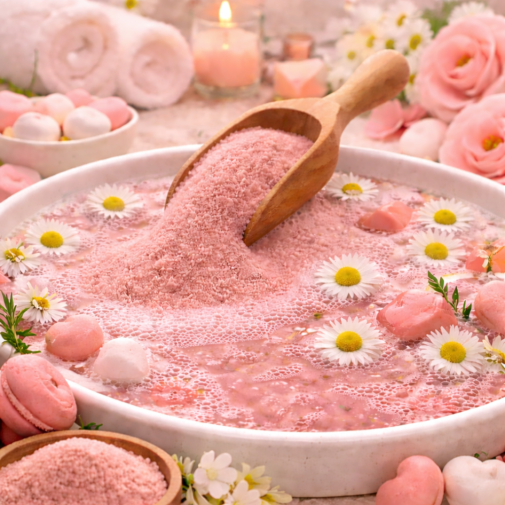 Amazing Rose with Chamomile Foaming Bath Salts - Grandpa Joe's Chocolates