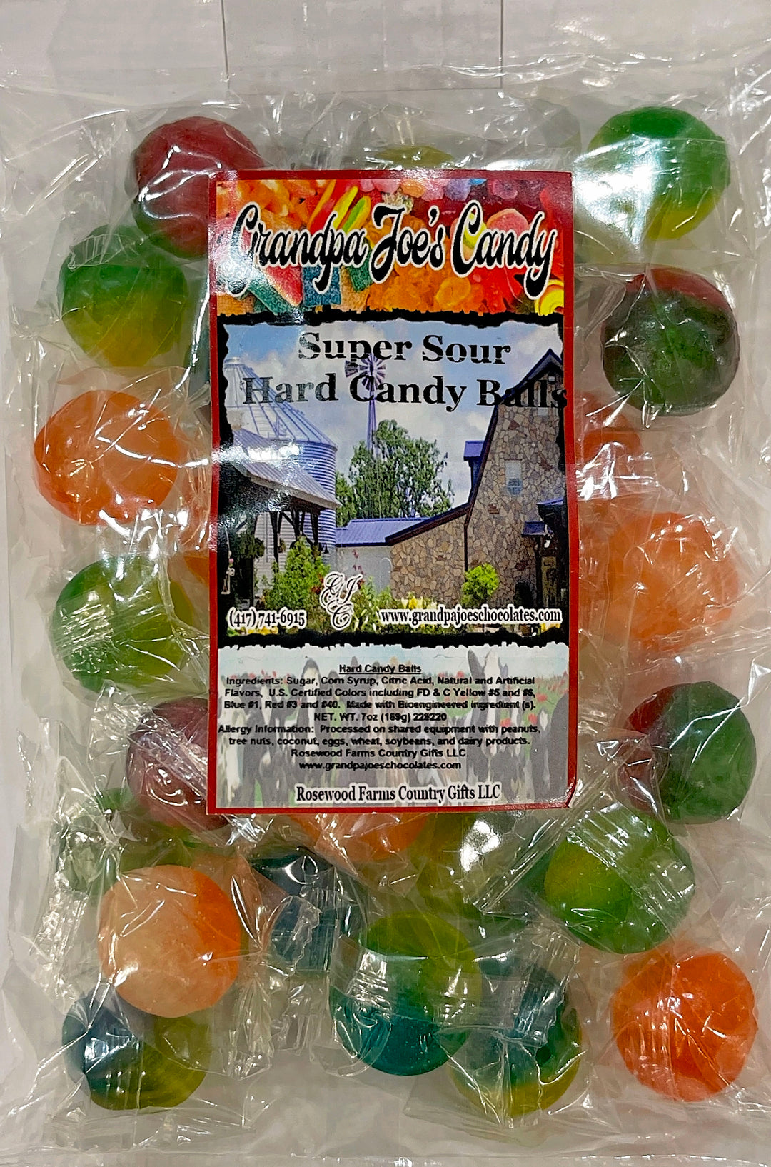 Super Sour Hard Candy Balls - Grandpa Joe's Chocolates