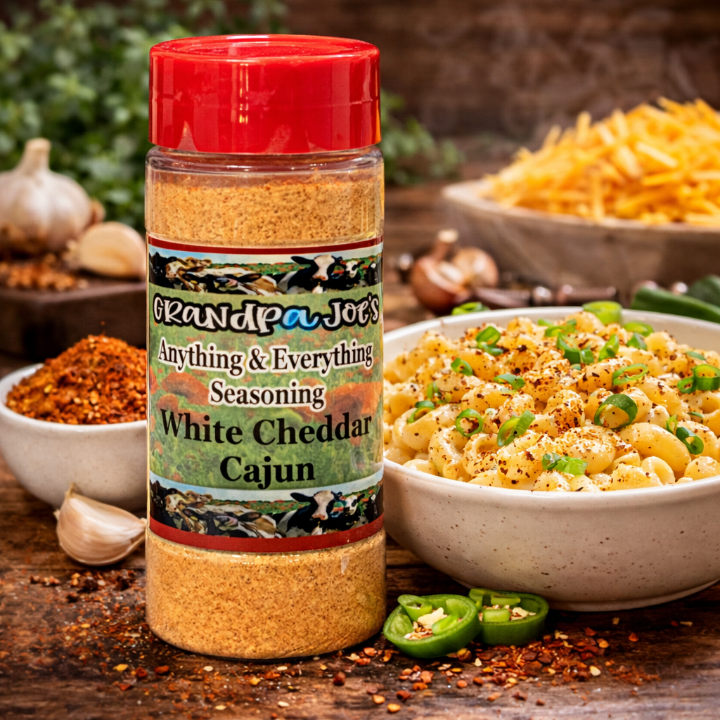 Grandpa Joe's White Cheddar Cajun Anything & Everything Seasoning - Grandpa Joe's Chocolates