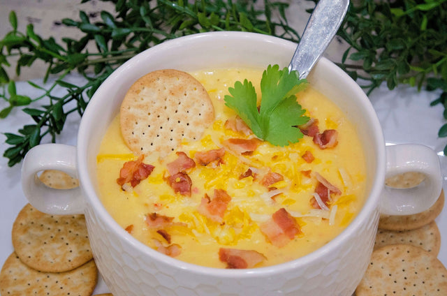 Cheesy Potato Bacon Soup - Grandpa Joe's Chocolates